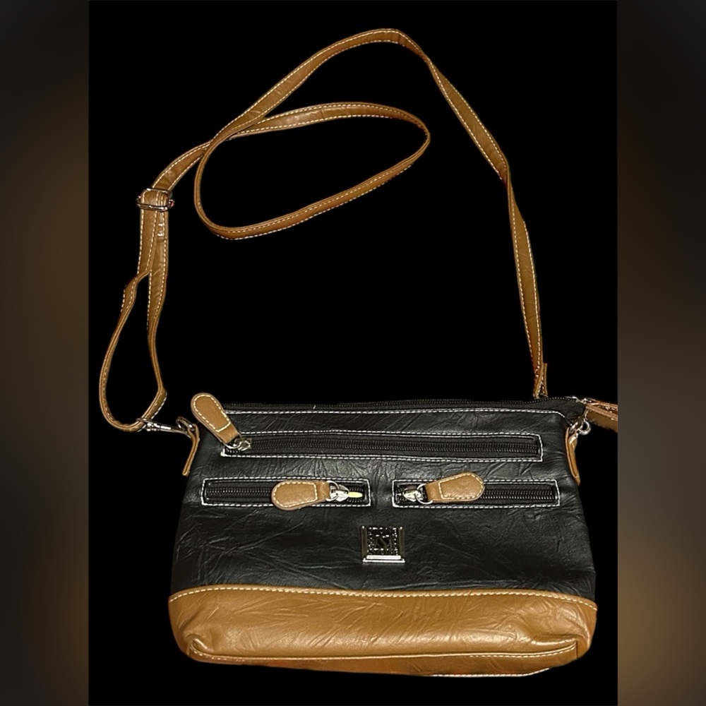 Stone & Co. Black and Tan Crossbody Bag
